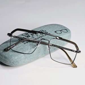 New Luxurious Full Metal Aloy Dubble Bridge Square Shape Eyeware For Unisex