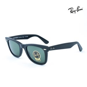 RB-2140 Wayfarer Glossy Black Glass Lens Sunglass